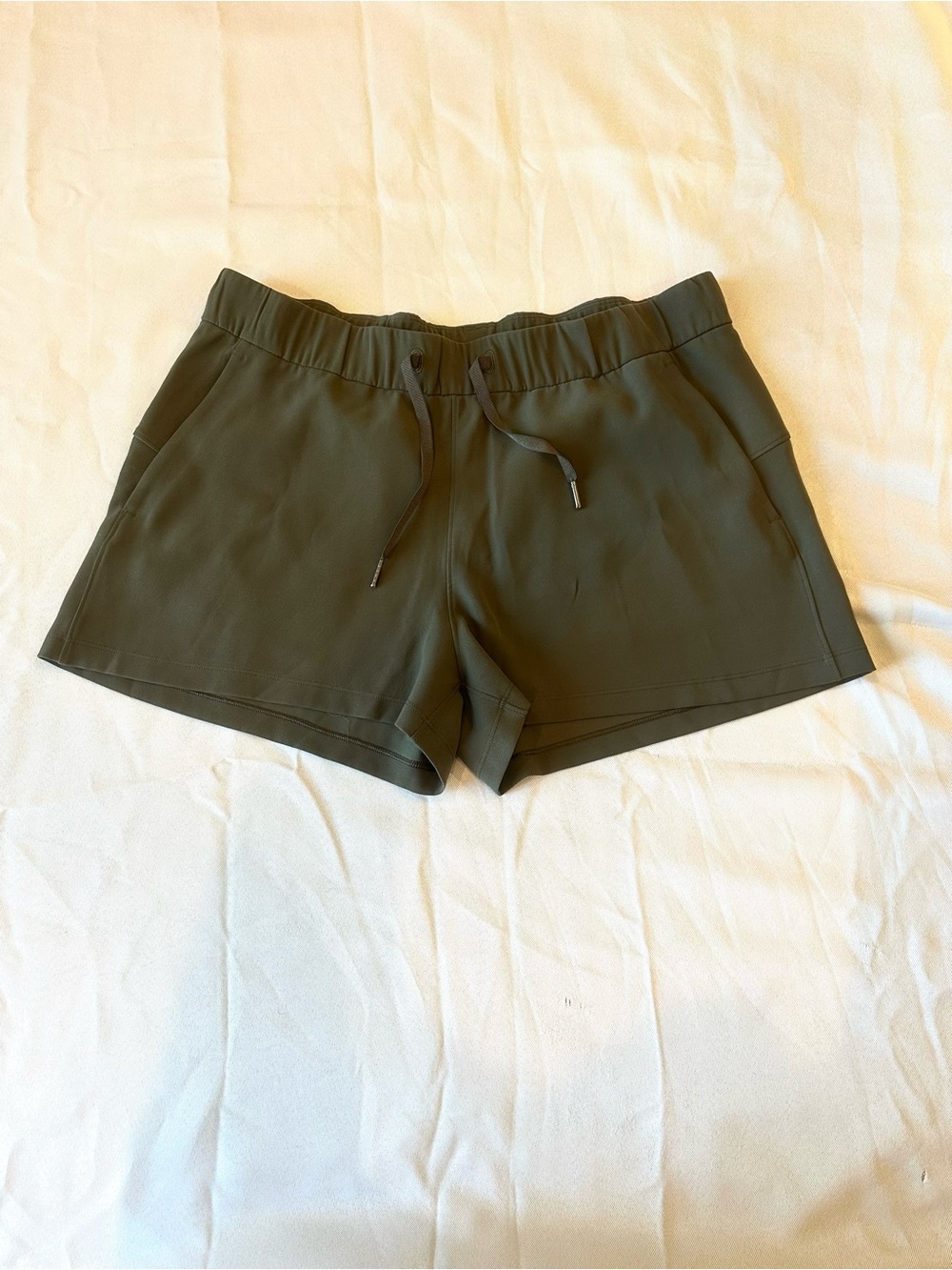 lululemon athletica Dark Olive Drawstring Performance Shorts